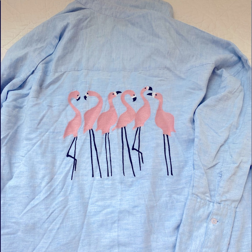 Top shop flamingo shirt